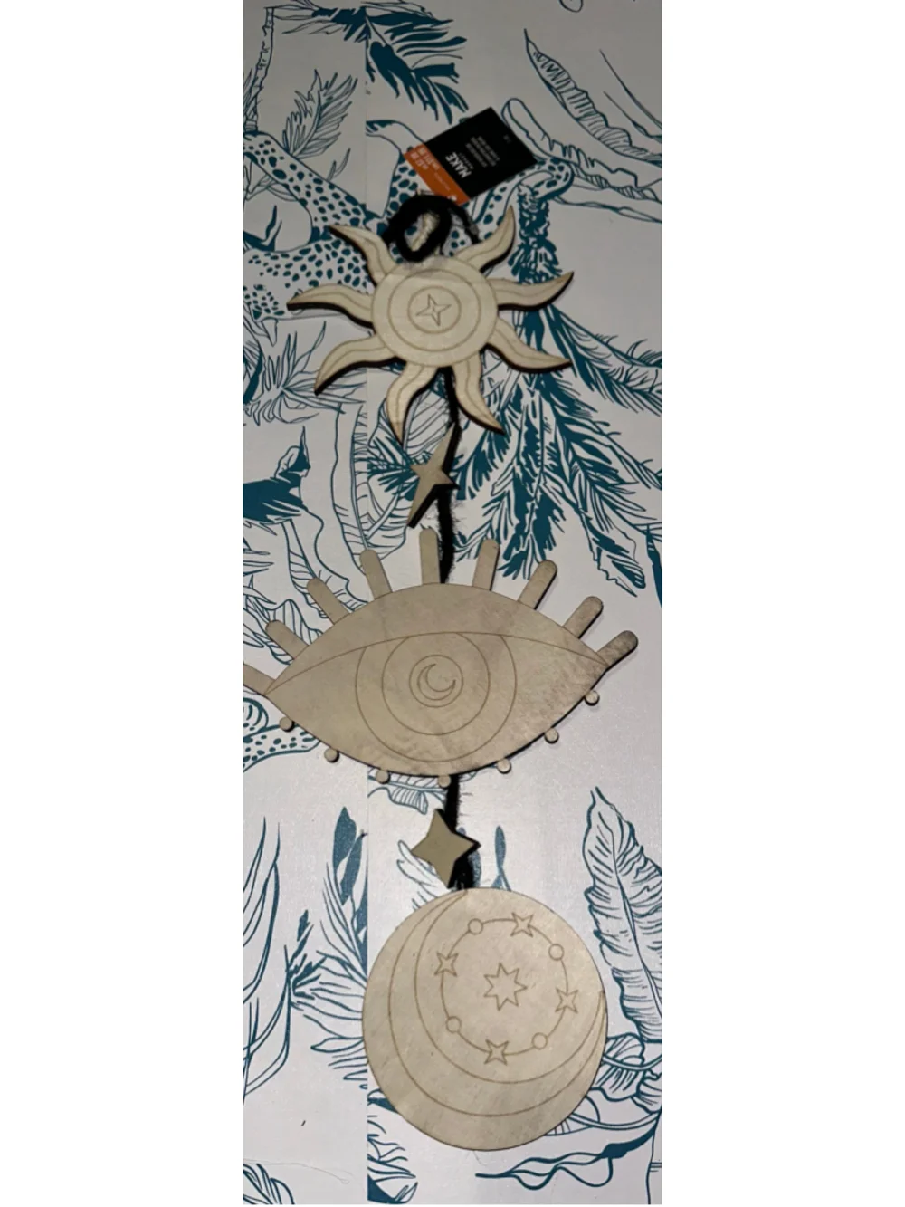 Make Market Celestial Wood Wall Decor One Size Beige Black